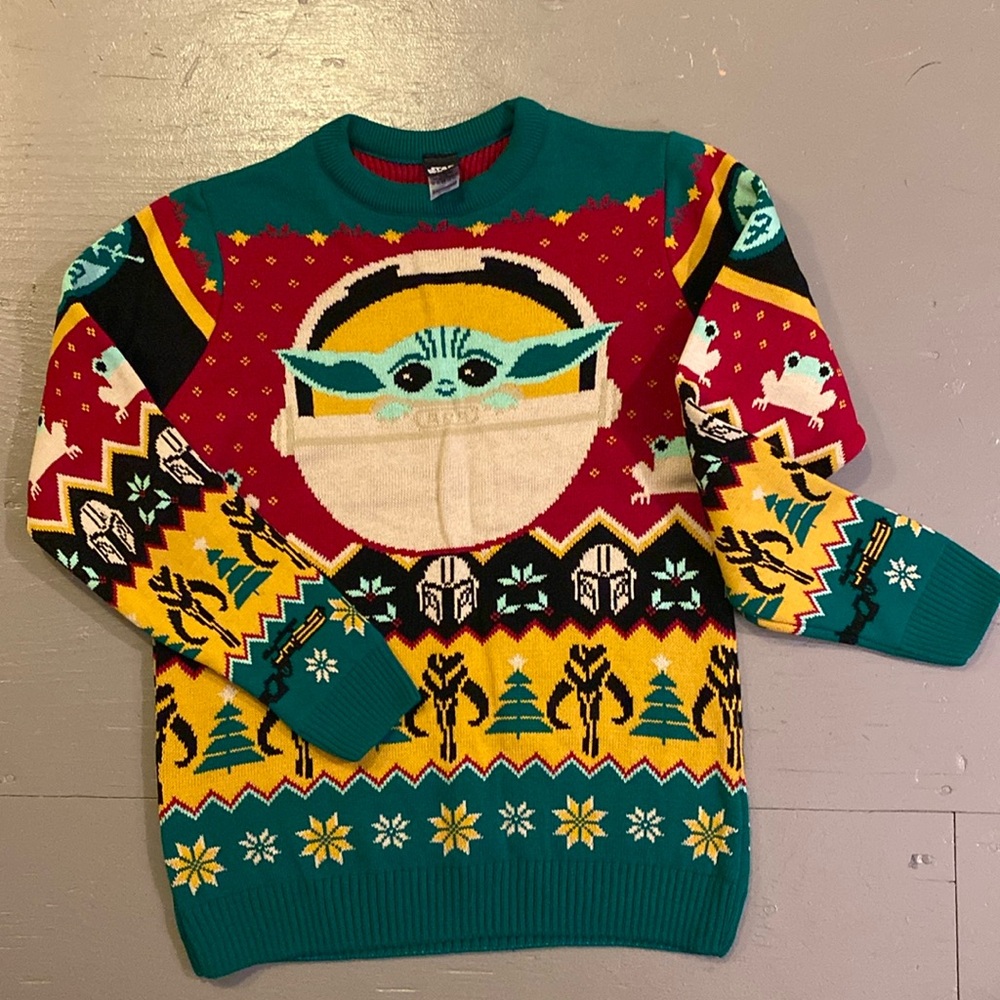 Baby Yoda Grogu Ugly Christmas Sweater